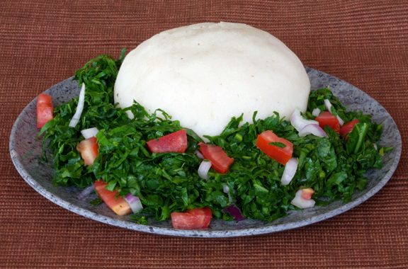 Ugali and Sukuma Wiki